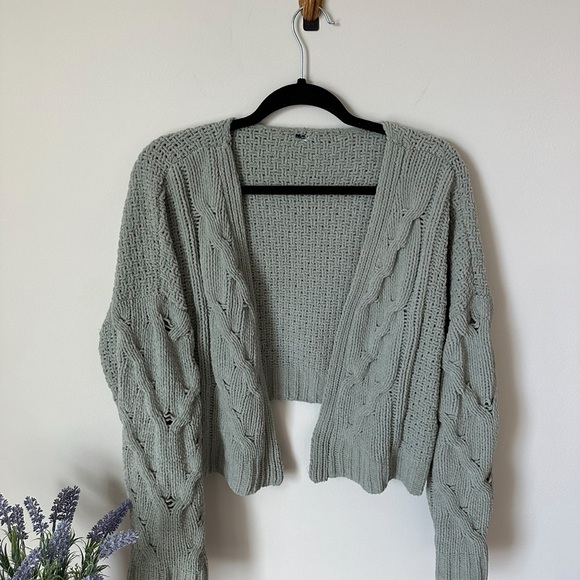 Green knitted cardigan - Picture 5 of 5